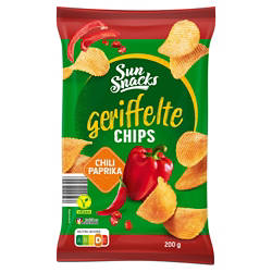 Riffel Chips 200 g, Chili-Paprika