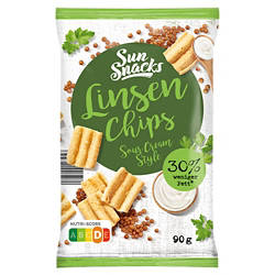 Linsen Chips 90 g, Sour Cream