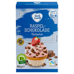 Raspelschokolade, Vollmilch 100 g