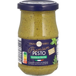 Premium Pesto 190 g, Basilikum-Rucola