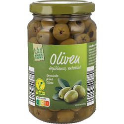 Oliven entsteint 170 g, Grüne Hojiblanca