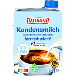 Kondensmilch 4 % 340 g, fettreduziert