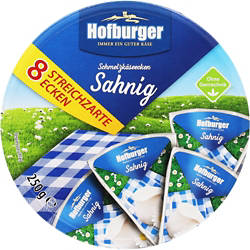 Schmelzkäse-Ecken 250 g, Sahne