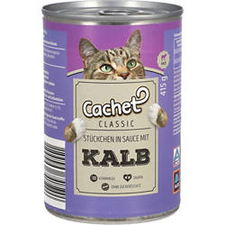 CACHET Classic Katzennassfutter 415 g, Kalb 5 %