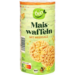 Bio Maiswaffeln, mit Meersalz