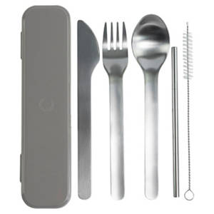 Camping-Besteck-Set, Grau