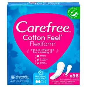 Slipeinlagen Cotton Feel Flexiform mit Frischeduft, 56 Stück
