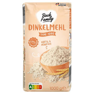 Dinkelmehl 1 kg, Dinkel Type 1050