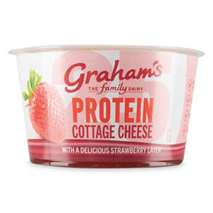 Strawberry Fruit Layered Cottage Cheese