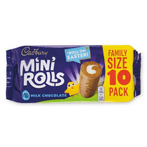 Milk Chocolate Caramel Mini Rolls Cakes 10 Pack
