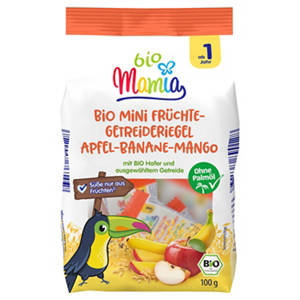 Bio-Mini Früchteriegel 100 g, Apfel-Mango