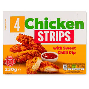 Chicken Strips 4 Pack with Sweet Chilli Dip