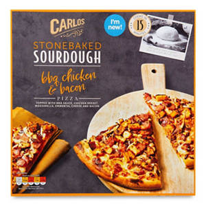 BBQ Chicken & Bacon Stonebaked Sourdough Pizza
