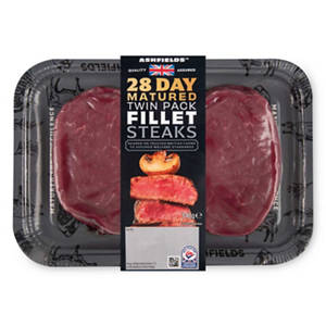 100% British Beef Fillet Steaks 28 Day Matured 2 Pack