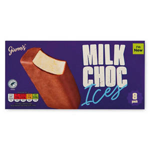 Milk Choc Ices 8 Pack