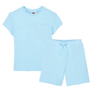 Kinder Jersey-Set, Blau, 98/104