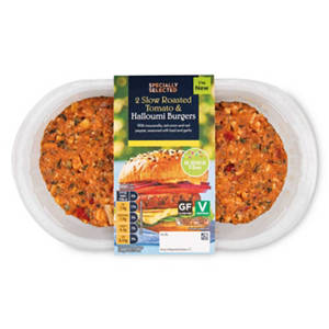 Slow Roasted Tomato & Halloumi Vegetable Burgers 2 Pack
