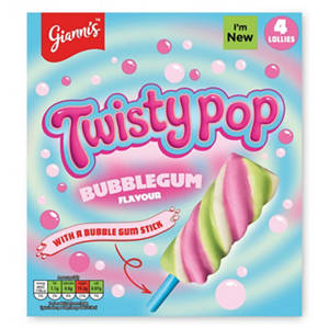 Twisty Pop lollies Bubblegum