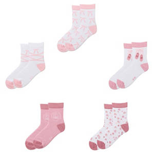 Socken, 5 Paar, Ballett, 31/34