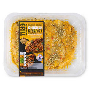 Mango & Coconut Marinated Chicken Breast Sizzlers