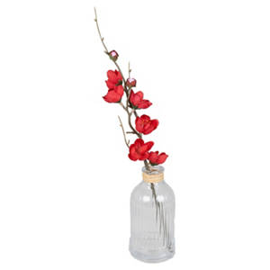 Künstlicher Strauß mit Vase, Pflaumenblüte