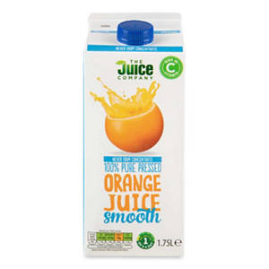 100% Pure Pressed Orange Juice with Bits