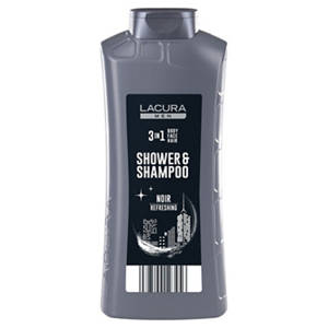 Herren-Duschgel 3in1 500 ml, Noir