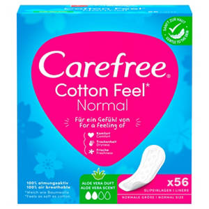 Slipeinlagen Cotton Feel Normal Aloe Vera, 56 Stück