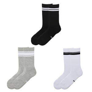 Damen und Herren Tennis-Socken 3er-Pack, Damen, Schwarz/Weiß/Grau, Gr. 43/46
