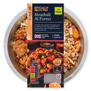 M&S Meatball Pasta Bake Serves 2