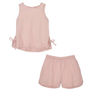 Damen-Nachtwäsche aus Musselin, Rosa, L 44/46