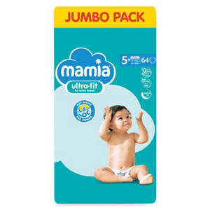 Fred & Flo Ultra Dry Nappies Size 5+ Jumbo Pack 64 Pack