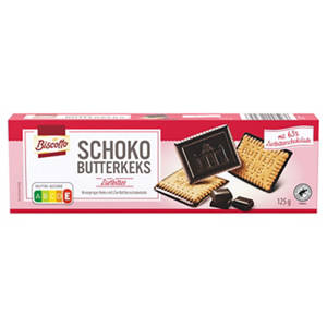 Schoko Butterkeks 125 g, Zartbitter