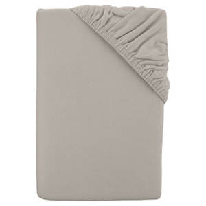 Supersoft Boxspringbett Spannbetttuch, Hellgrau