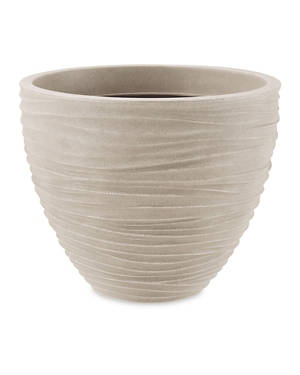 Small Grooved Plastic Planter