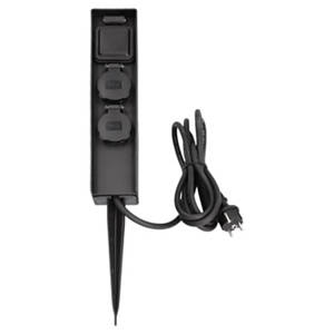 Moderne Gartensteckdose, 2er-Steckdose mit Sensor
