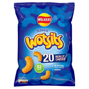 Walkers Wotsits Cheese Multipack Snacks Crisps 20x16.5g