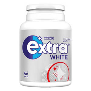 Extra White Bubblemint Sugarfree Chewing Gum Bottle 46 Pieces