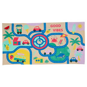 Kinder Badetuch oder Poncho, Handtuch, Karte, 70 x 140 cm