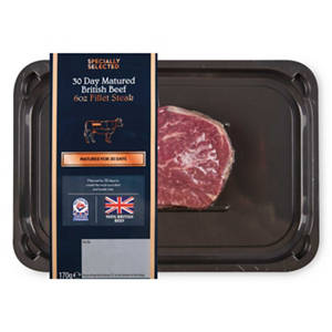 100% British Beef 30 Day Matured 6oz Fillet Steak