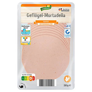 Geflügel-Frischwurst-Aufschnitt 200 g, Mortadella