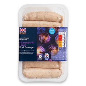 Caramelised Onion Pork Sausages 6 Pack