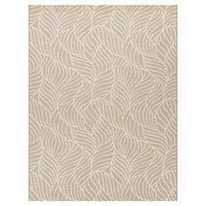 Teppich für Innen und Außen, Beige Blumen