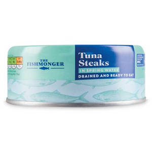 Drained & Ready to Eat Tuna Steaks in Brine
