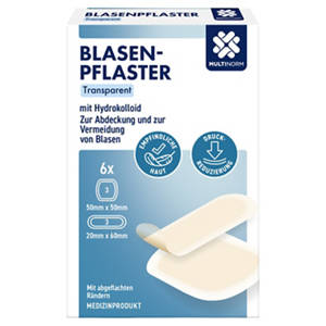 Blasenpflaster, 5 x 5 cm und 2 x 6 cm