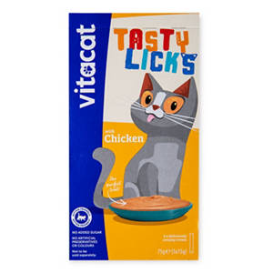 Tasty Licks Cat Food With Chicken 5 pack