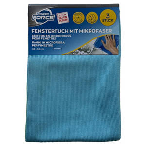 Mikrofasertücher 3er-Packung, Fenstertuch