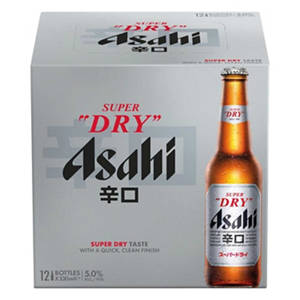Asahi Super Dry Beer Lager Bottles 12x330ml