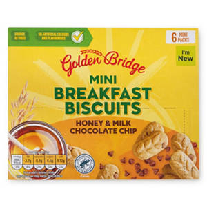 Honey Chocolate Chip Mini Breakfast Biscuits