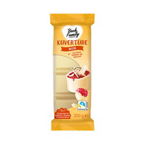 Kuvertüre 200 g, Weiße Schokolade